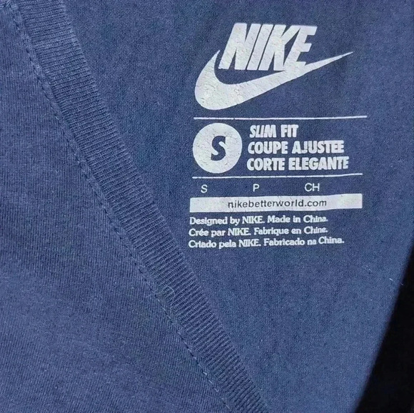 Nike Blue Ladies Swoosh with script Affirmations sz S - Picture 2 of 3